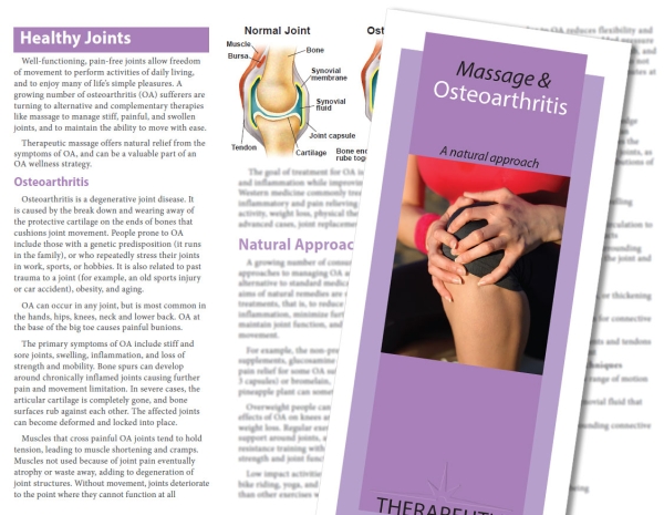 Massage and Osteoarthritis Brochure